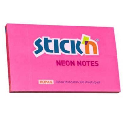 Hopax Stıckn Yapışkanlı Not Kağıdı 76x127 Neon  HE21169