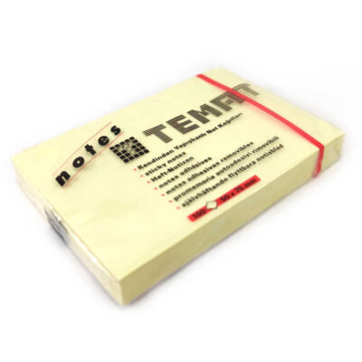 Temat Yapışkanlı Not Kağıdı Pastel Sarı 50x75 MM 11356
