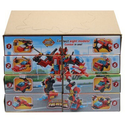 Ctoy Oyuncak İtfaiye Araçları Dönüşebilen Bloklar 8 Li Std